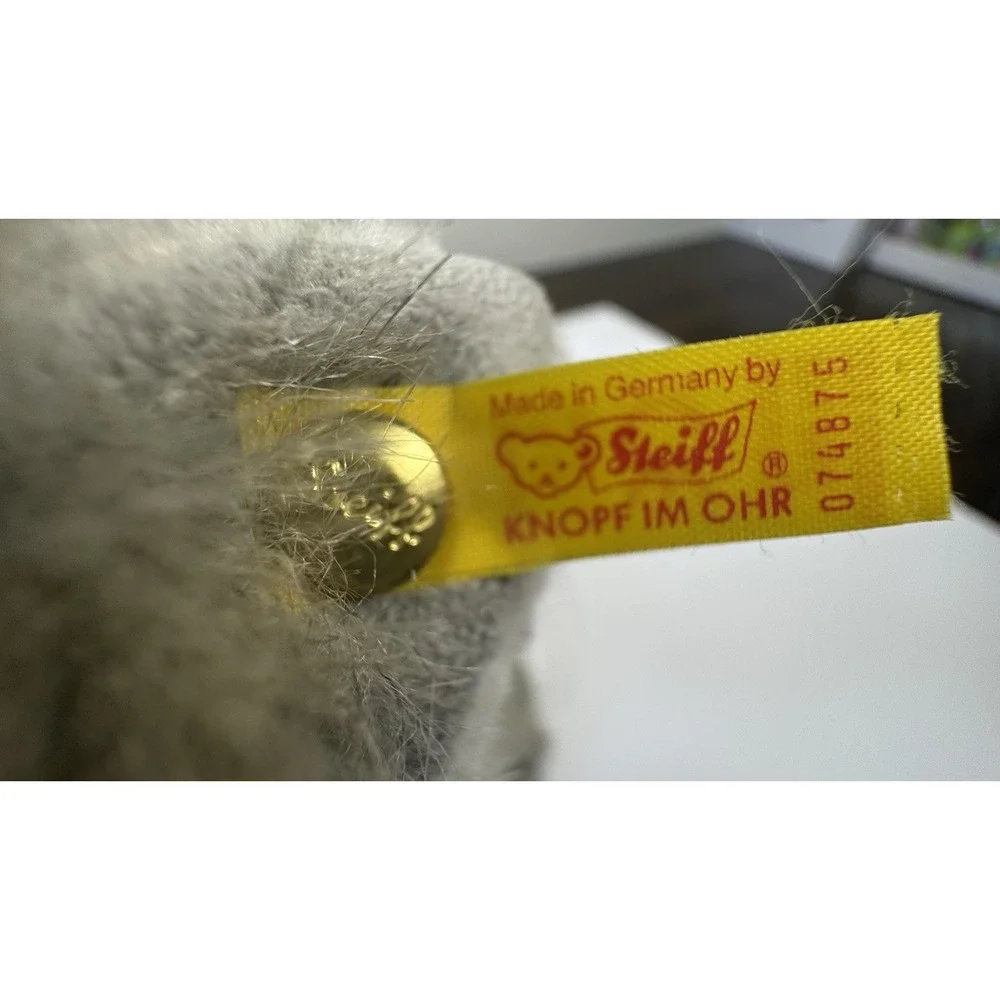 Steiff Cat‎ Whiskas Mom Cat Standing Gray Plush Original Ear Tag 075875